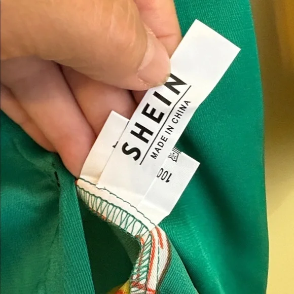 NIP Colorful Teal Orange Gold Fish Print Button Pointed 70s Style Retro Blouse S - Picture 5 of 11